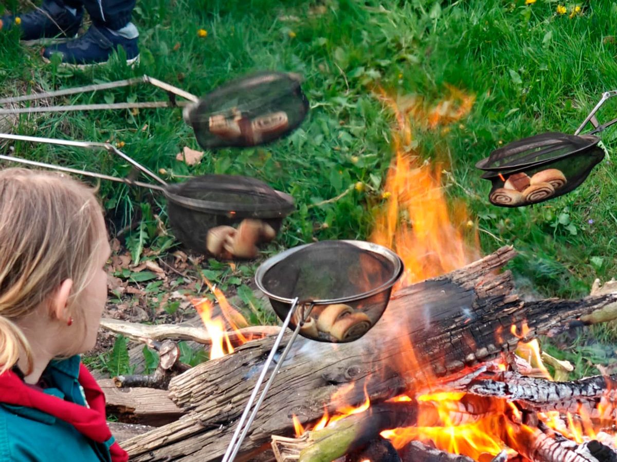 Kanelgifler over bål
